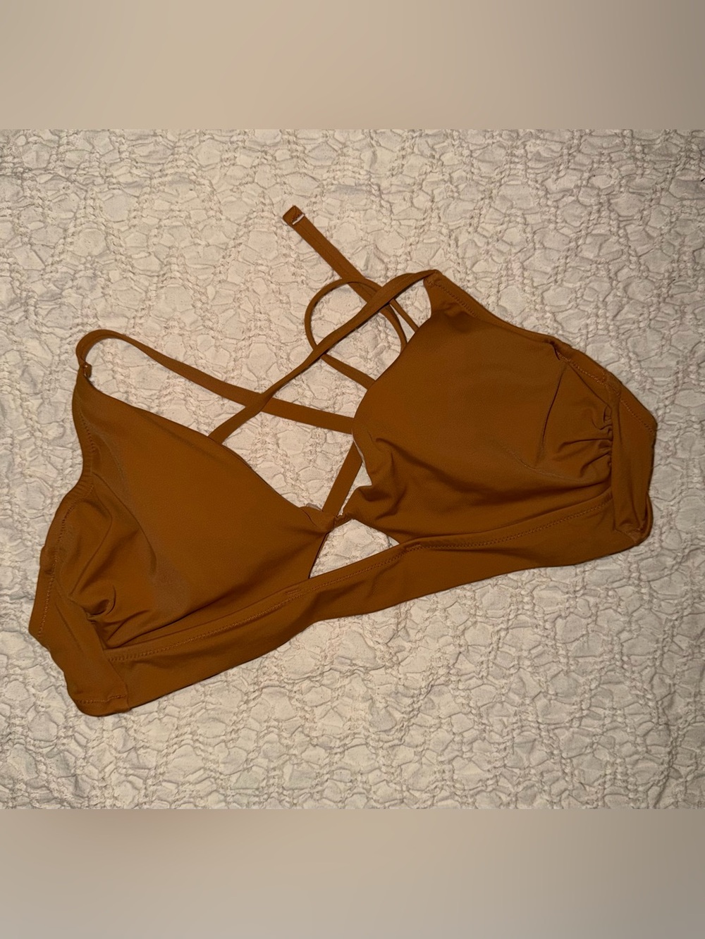 Rust Brown Strappy Swim Top